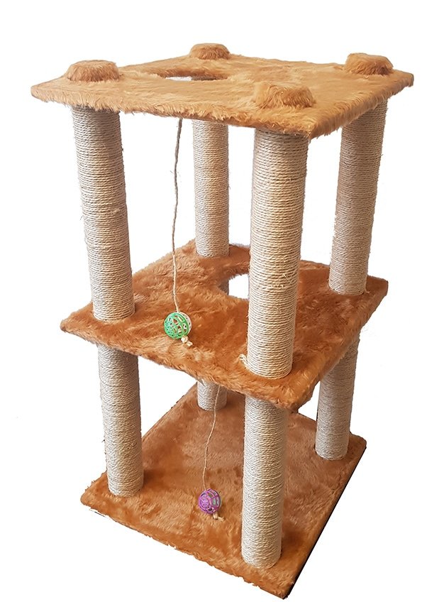 Arranhador Torre 3 Andares (45cm x 45cm x 90cm)