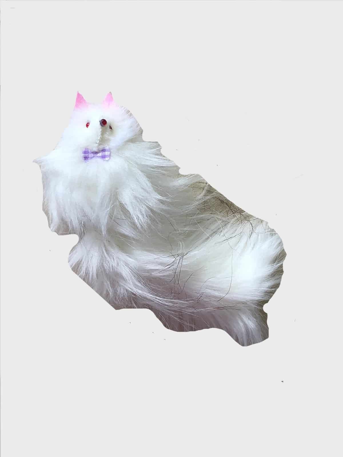 Brinquedo Pelúcia Cat Branco (17cm)