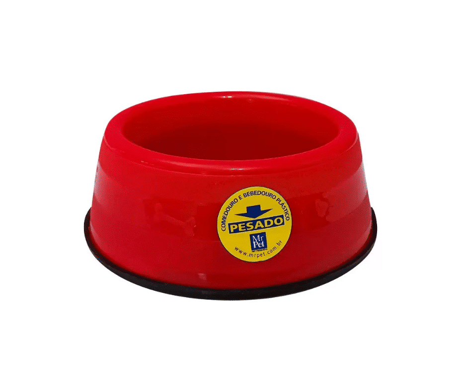 Comedouro/Bebedouro Pesado Vermelho (2500ml)