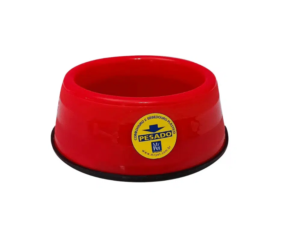 Comedouro/Bebedouro Pesado Vermelho (2500ml)