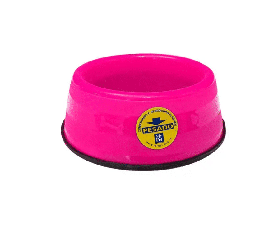 Comedouro/Bebedouro Pesado Rosa (450ml)