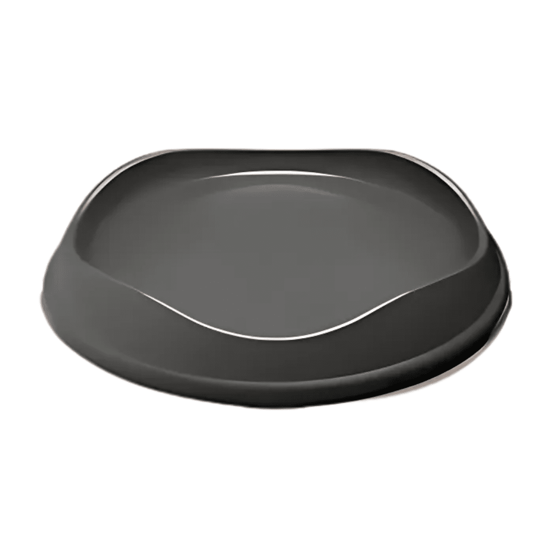 Comedouro Stark Flat Raso Cinza (300ml)