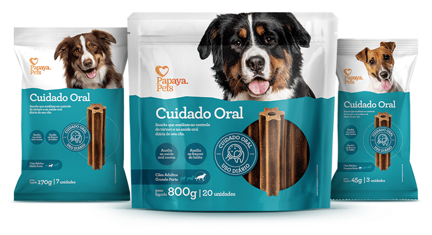 Snack Papaya Pets Cuidado Oral Porte Pequeno (45g) - Imagem 3