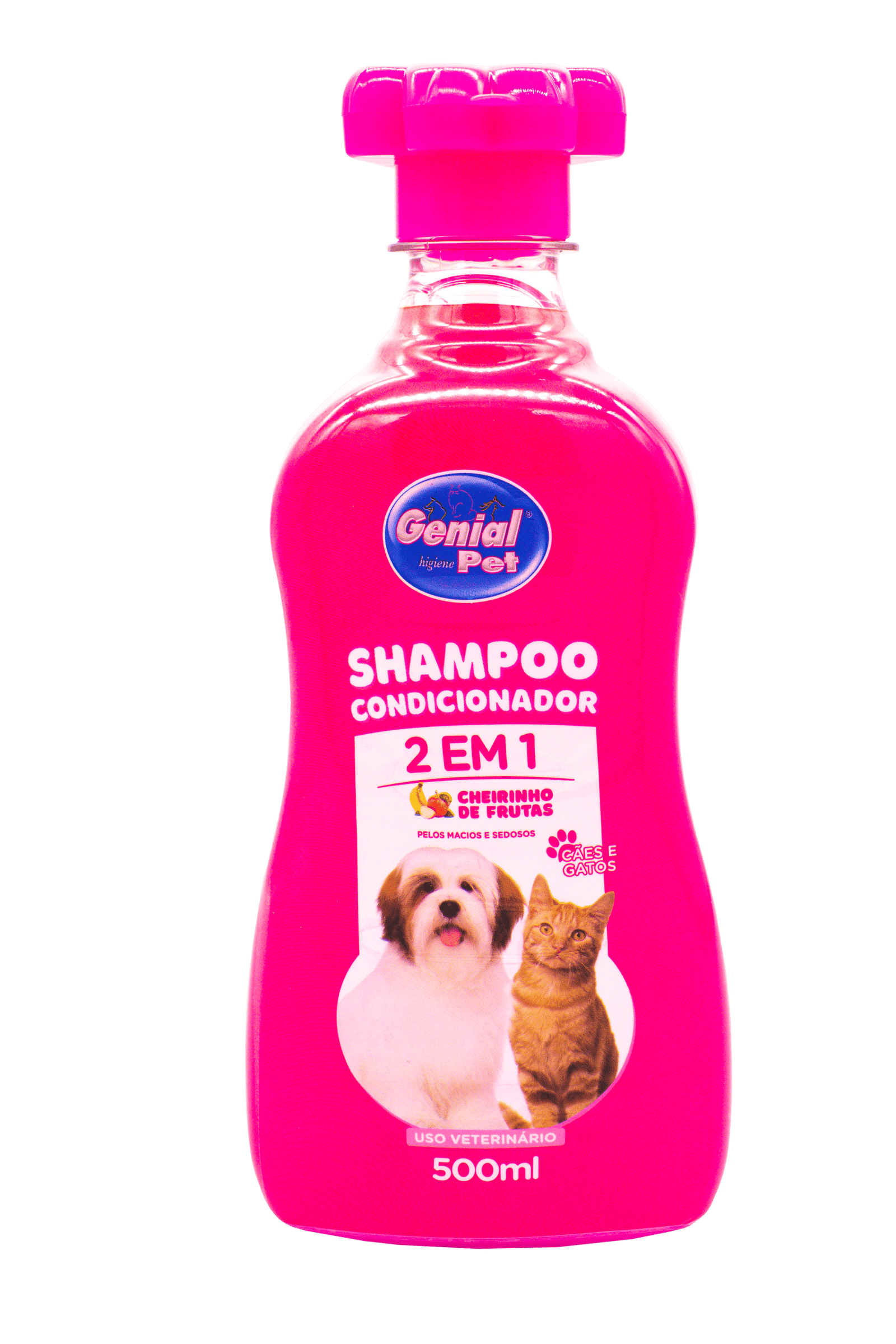 Shampoo 2 em 1 Frutas Genial Pet (500ml)