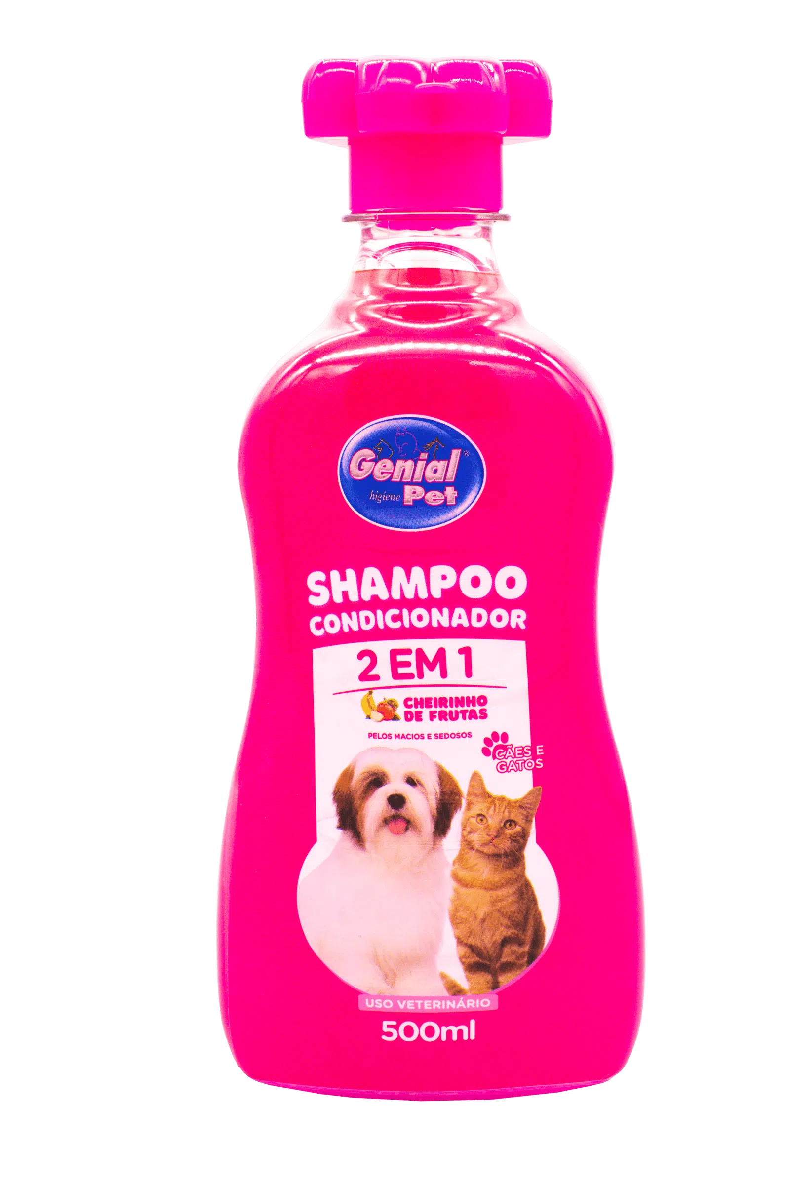 Shampoo 2 em 1 Frutas Genial Pet (500ml)