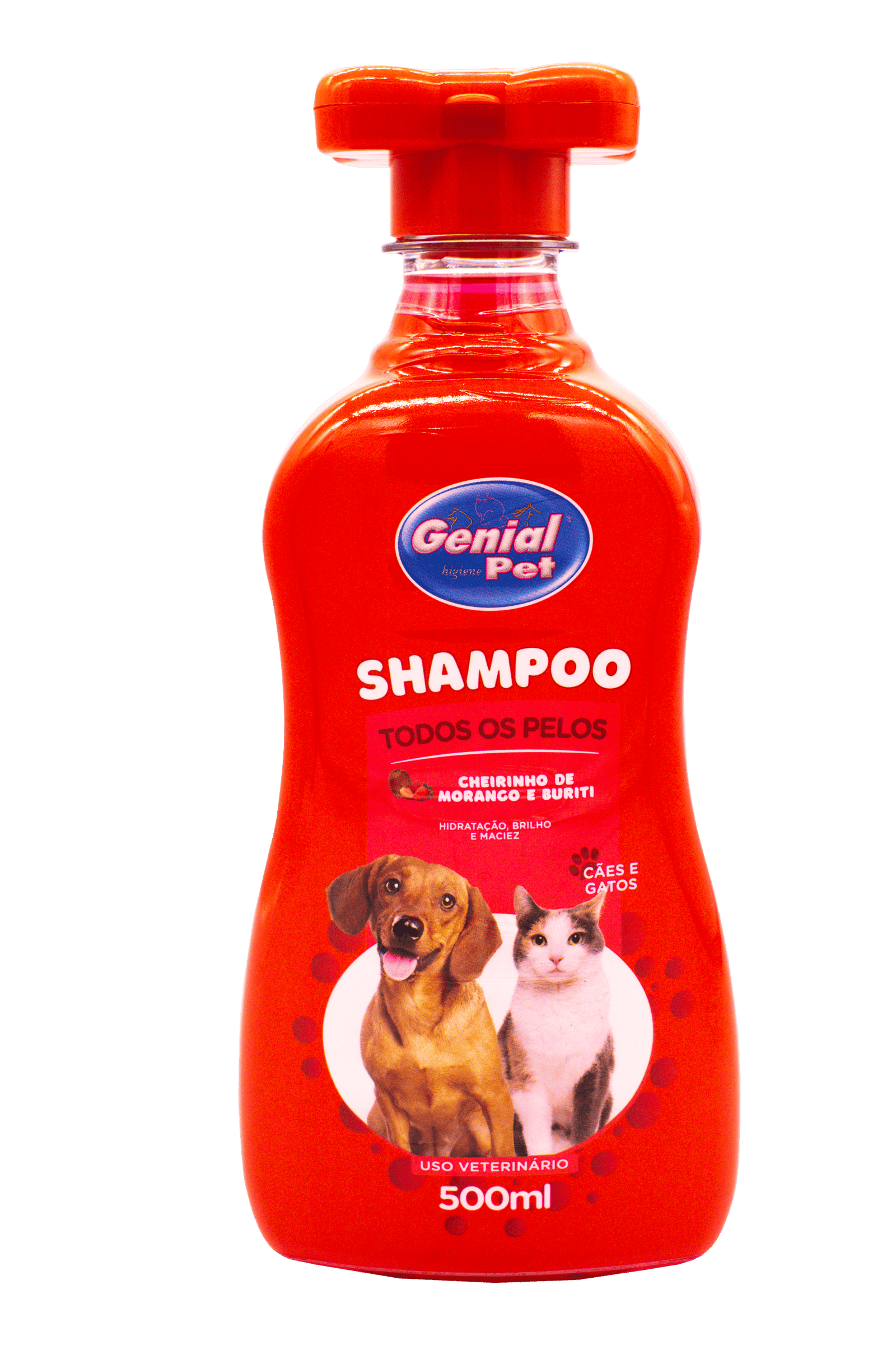 Shampoo Morango e Buriti Genial Pet (500ml)