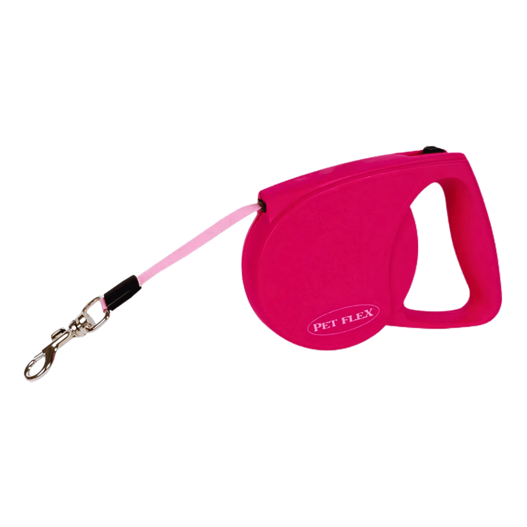 Guia Retrátil Soft Rosa (3m até 25kg)