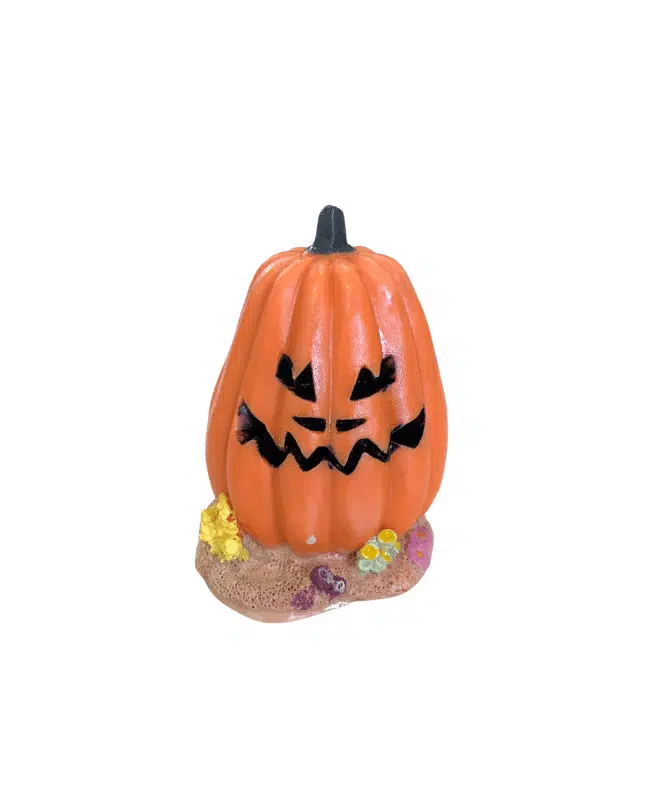 Enfeite Abóbora Halloween (5cm x 4cm x 7cm)