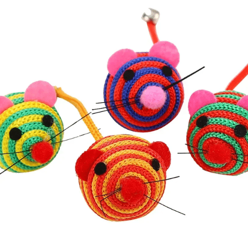 Brinquedo Kit Ratinhos Listrados (4cm x 4cm)