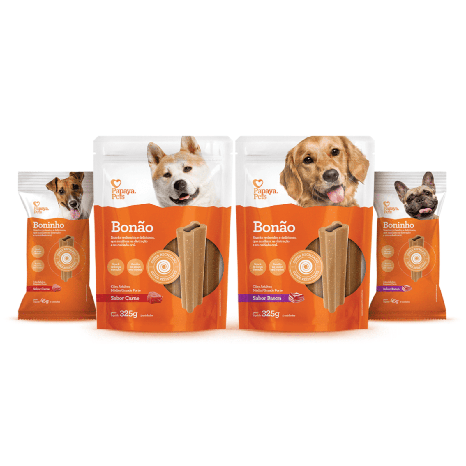 Snack Papaya Pets Boninho Bacon Porte Pequeno (65g)