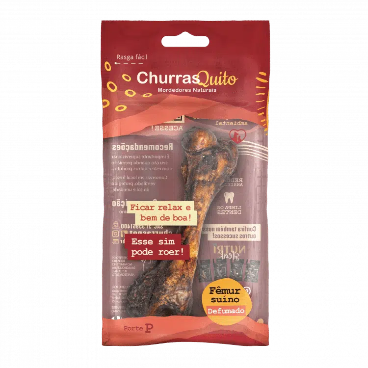 Osso Fêmur Suíno Defumado (18cm)