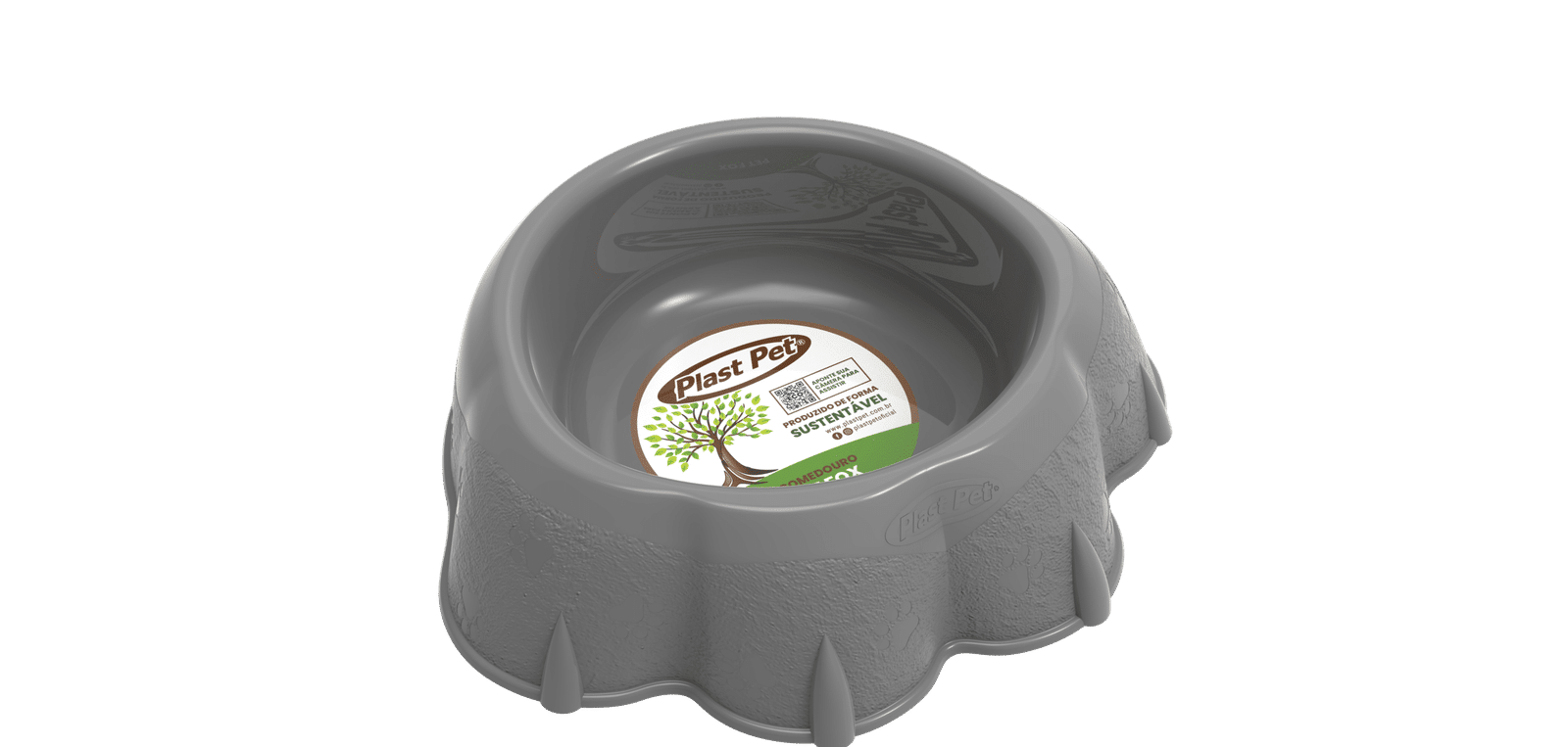 Comedouro Pet Fox Eco Cinza (800ml)