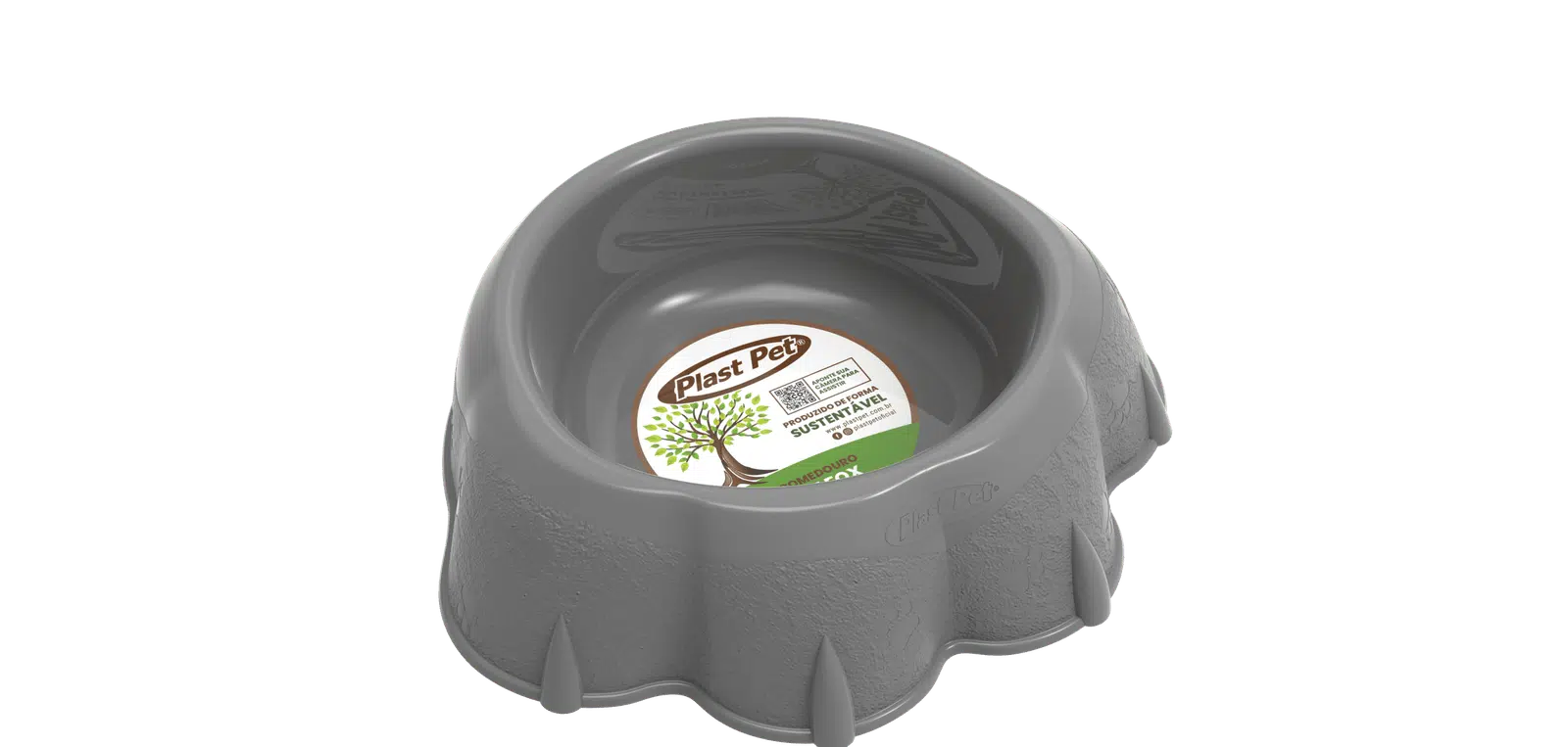 Comedouro Pet Fox Eco Cinza (800ml)