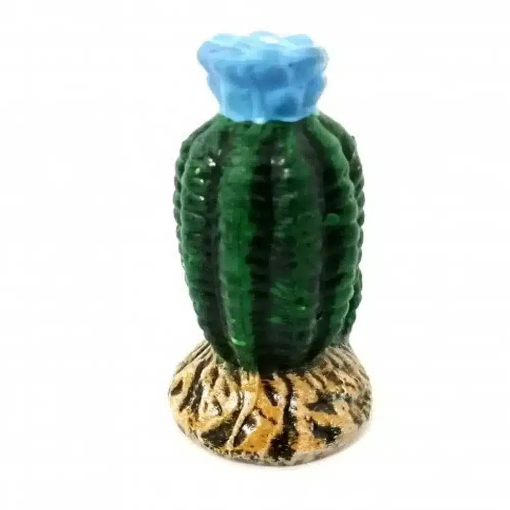 Enfeite Cacto com Flor (4,5cm x 4,5cm x 7cm)