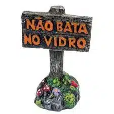 Enfeite Placa Não Bata no Vidro | 6cm x 9,5cm