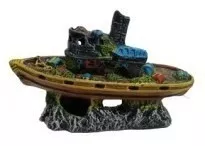 Enfeite Barco Chaminé (37cm x 22cm)