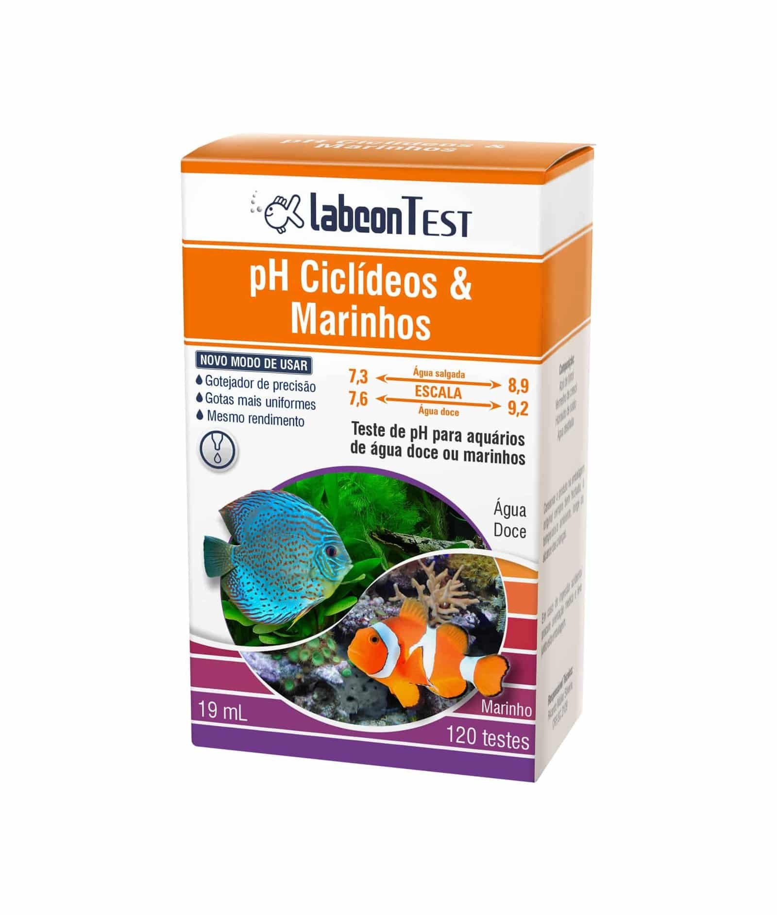 Alcon Labcon Test PH Ciclídeos E Marinhos (15ml - 120 testes) - Imagem 2